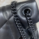 Saint Laurent Loulou Puffer Small Bag In Quilted Lambskin Black
